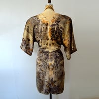 Image 5 of eco print camo kimono wrap dress