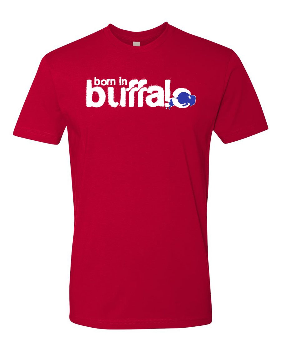 Image of Born in Buffalo Classic T-shirt RED