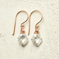 Image 3 of Curvy cubic zirconia earrings 14kt rose gold-filled