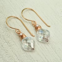 Image 5 of Curvy cubic zirconia earrings 14kt rose gold-filled