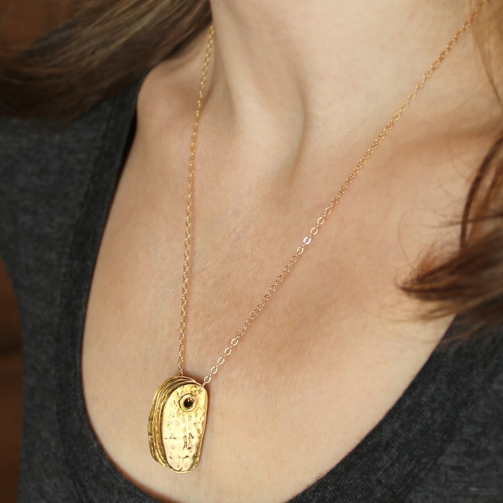 Image of rivet vertical necklace