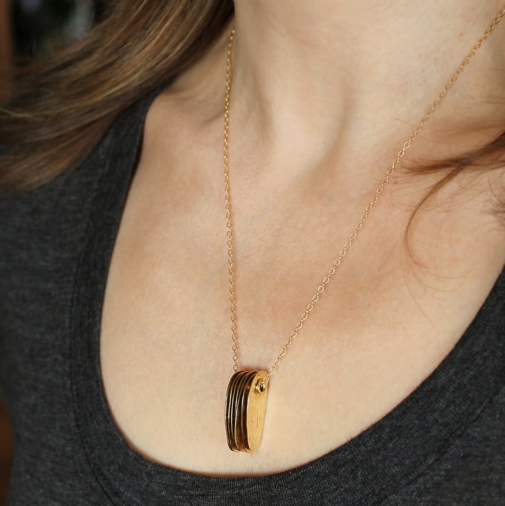 Image of rivet vertical necklace