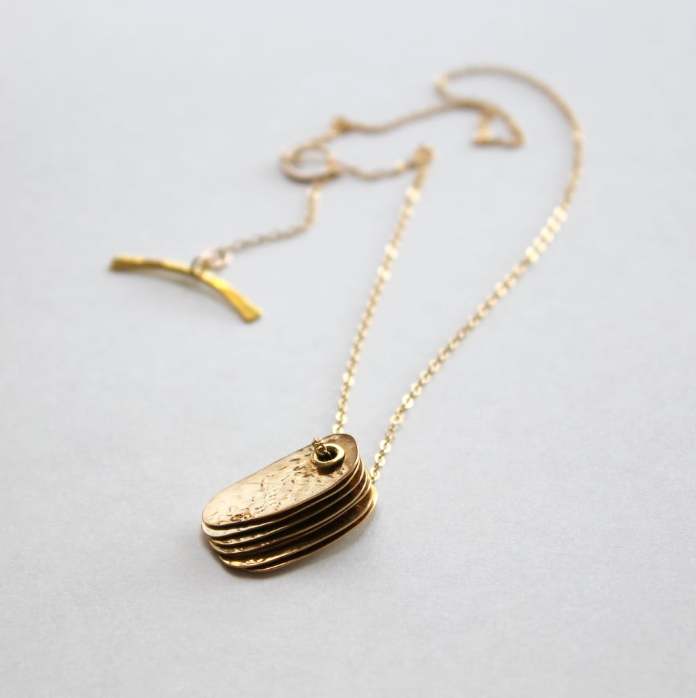 Image of rivet vertical necklace