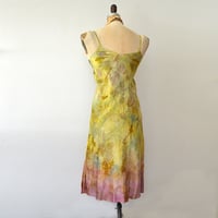 Image 4 of eco print silk slip dress