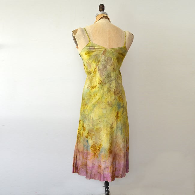 eco print silk slip dress | some things take time