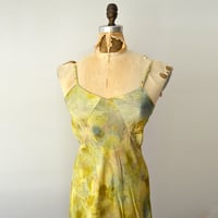 Image 3 of eco print silk slip dress