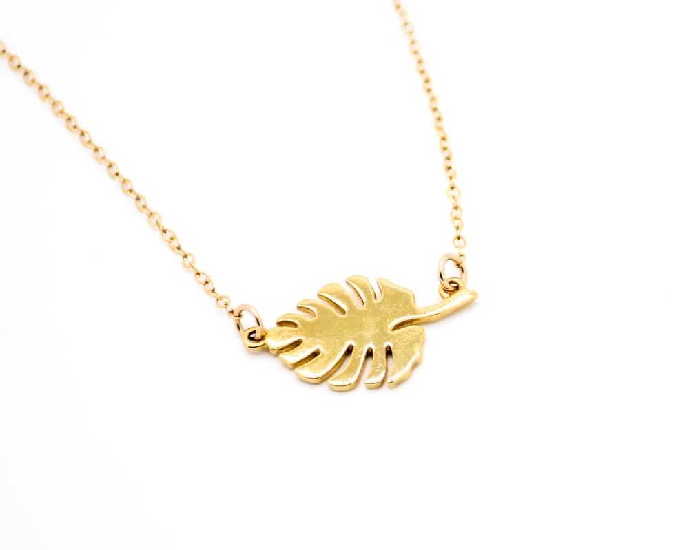 Image of Monstera Leaf Necklace