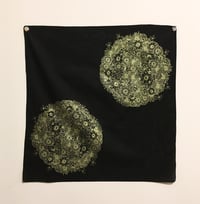 Image 2 of Native Floral Bandana in Black and Gold