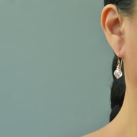Image 2 of Curvy cubic zirconia earrings 14kt rose gold-filled