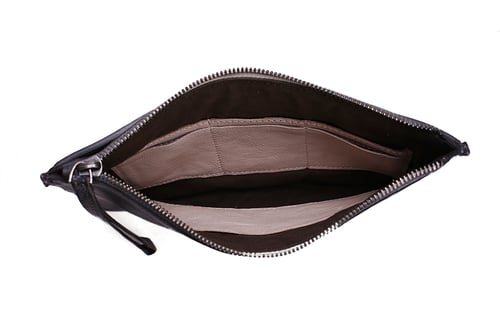 Image of Handmade Full Grain Leather Travel Wallet, Clutch, iPad Bag, Wristlet Bag, Toiletry, Dopp Kit 9060