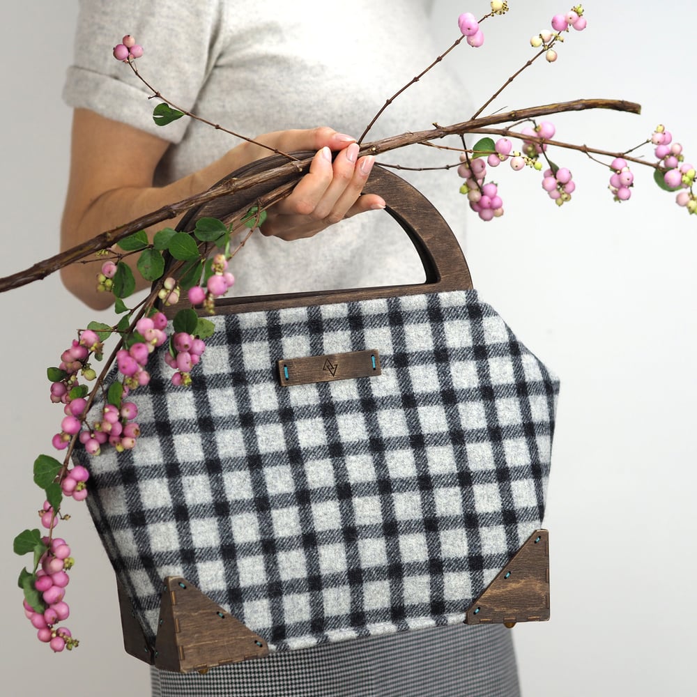 Image of Framed Handbag in Banff Wool Plaid