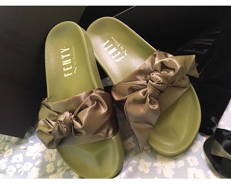 fenty green slides