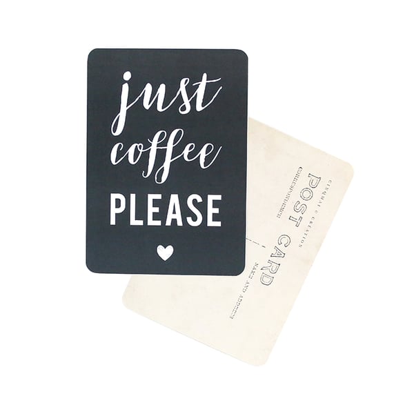Image of Carte Postale JUST COFFEE PLEASE