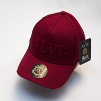 Image 2 of All Maroon Distressed Cap