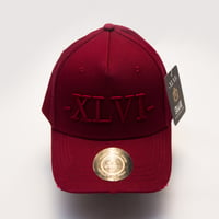 Image 1 of All Maroon Distressed Cap