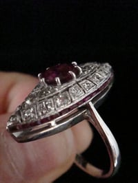 Image 5 of STUNNING ART DECO 18CT RUBY AND DIAMOND MARQUIS RING