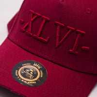 Image 3 of All Maroon Distressed Cap