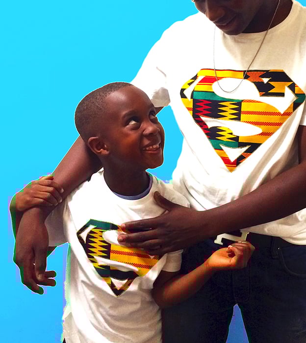 Image of Lil' Z Afro Superman T-shirt