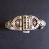 Antique Silver Tribal Hinged Bangle