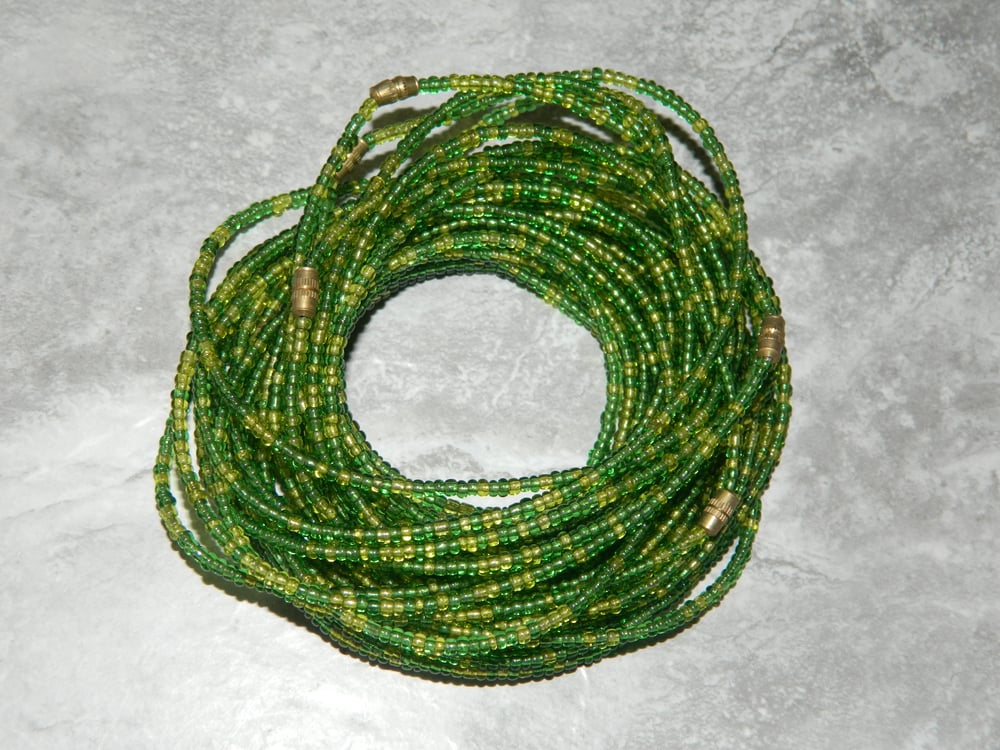 Image of Lime and green waist bead