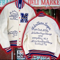 Image 1 of 1971 Whitesville ‘Speed’ 🏈 Embroidered Leather Varsity 🧥 