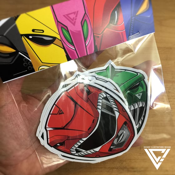 Image of Zyusquad 4" Vinyl Sticker Pack (6 Stickers)