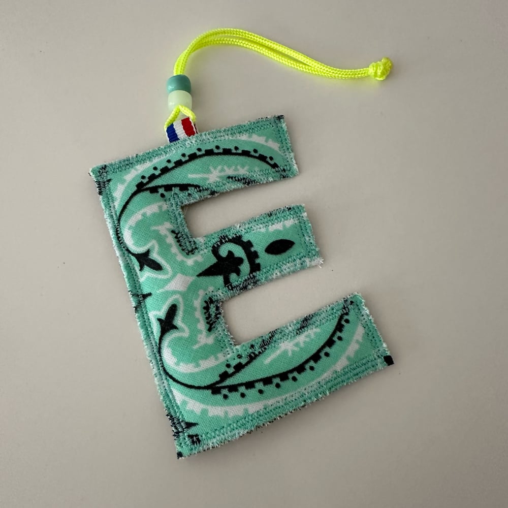 Image of Bandana letter tag