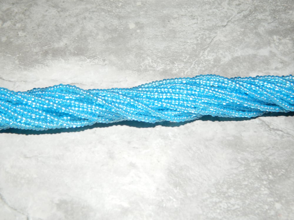 Image of Clear blue waist bead