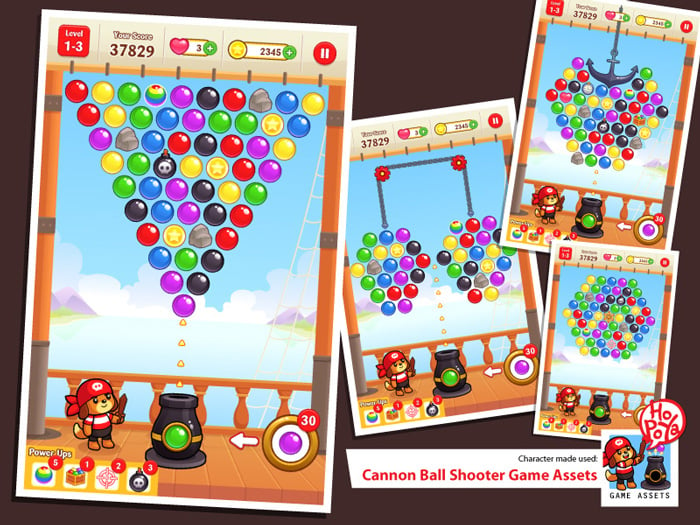 Image of Cannon Ball Shooter Game Assets 