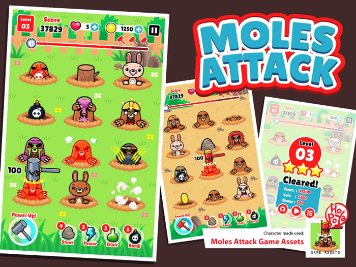 Image of Moles Attack Game Assets 