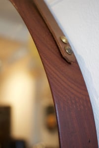Image 2 of Circular Teak Mirror, Italy