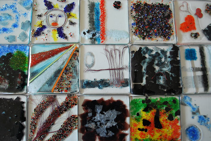 Image of Make a Pair of Beautiful Glass Coasters - Summer School (2 hours) - Glassmaking - Age 8+