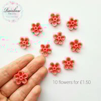 Red blossom flowers x 10
