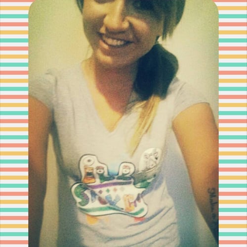 Image of Ladies Monsters V Neck Tee