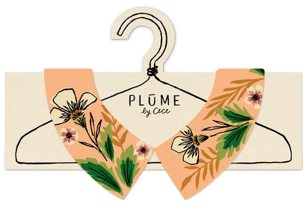 Image of Peach Fern - Faux Collar (NEW girl size available) see options