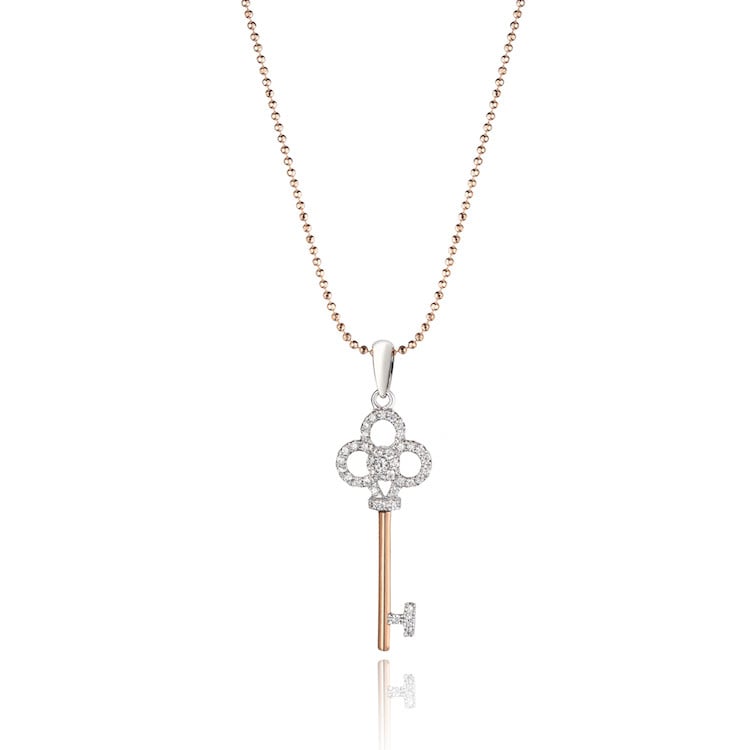 Image of Queen Jocelyn Key Rose Gold Pendant Necklace