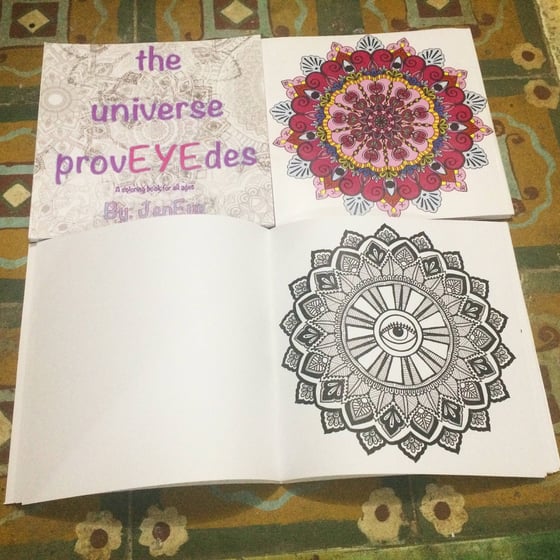 Image of "the universe provEYEdes" mandala coloring book