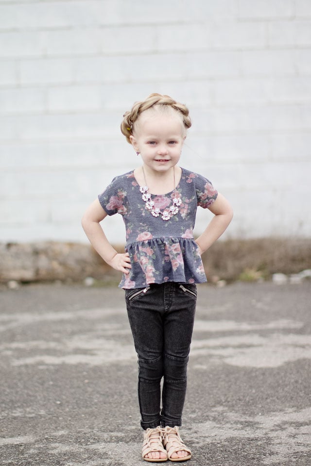 Image of the ROSIE top GIRLS pdf pattern