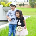 Miss Charlize Gold Bow Bag