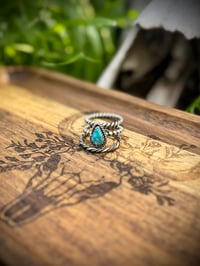 Image 2 of White Water Stacker rings - size 7.5