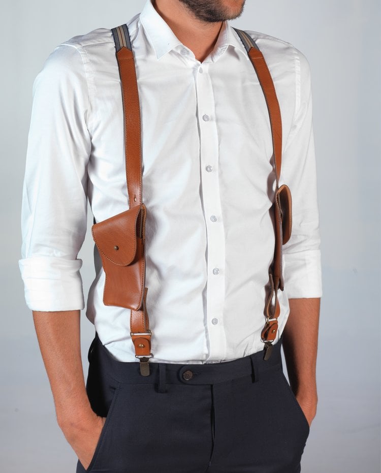 Image of POCKET SUSPENDERS blue