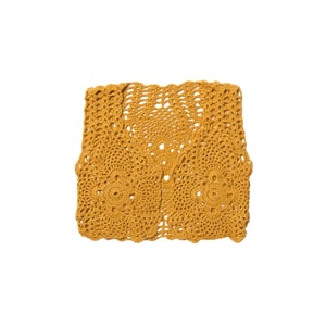 Image of CAMILA CROCHET VEST Mustard