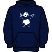 Image of Banksy Panda Pistols Navy Hoodie