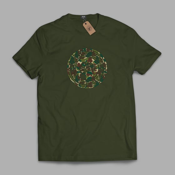 Image of Faction Camo Tee - Military Green