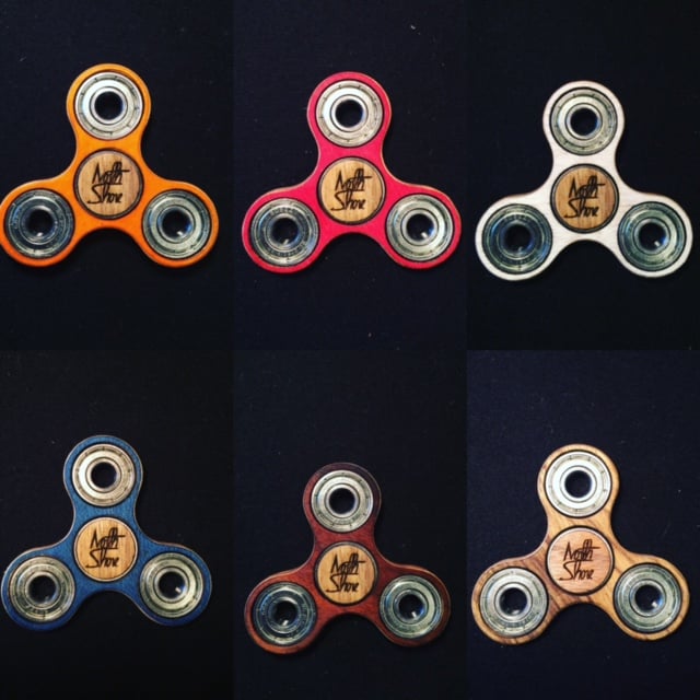 wooden fidget spinner