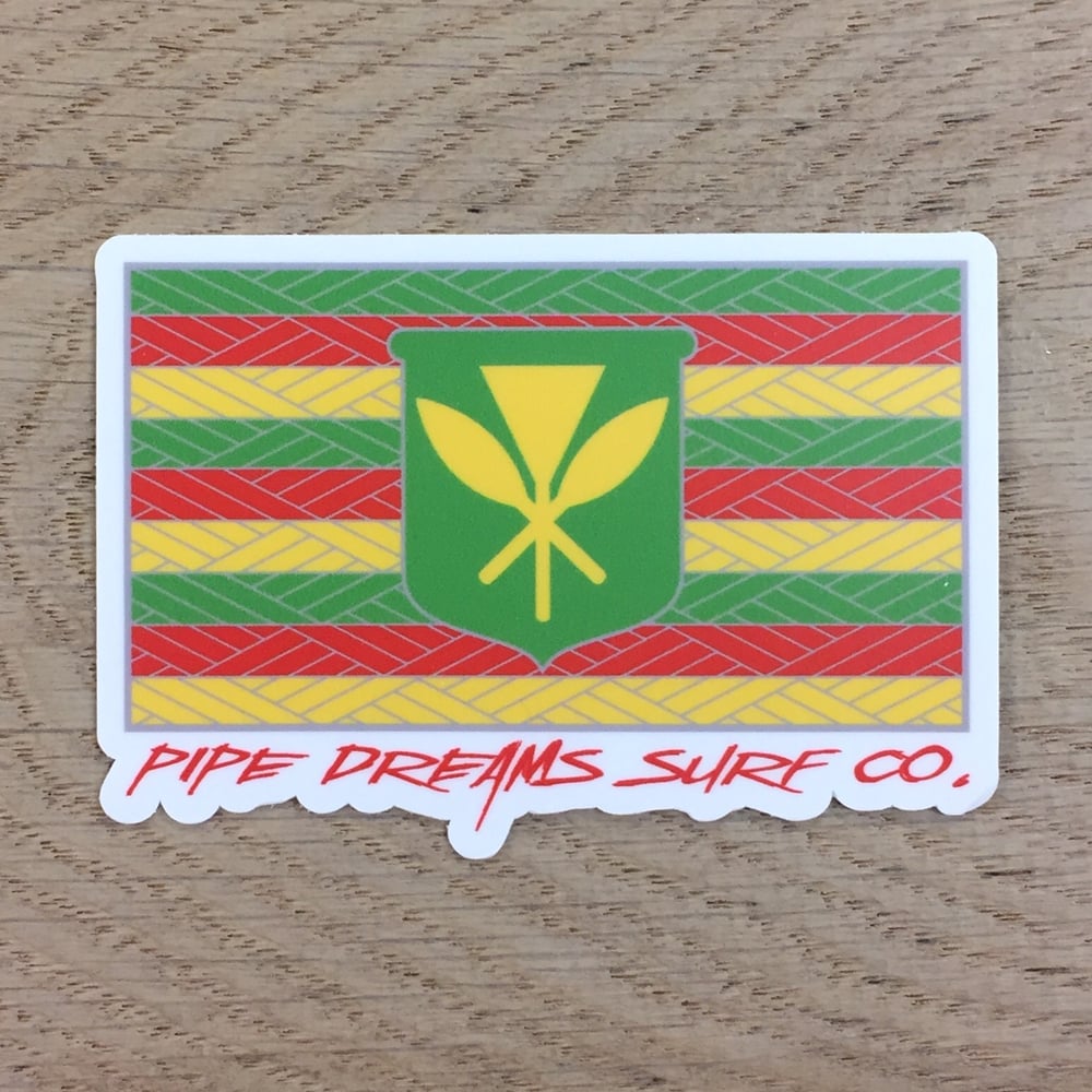 Image of Kanaka Maoli Flag 3" Vinyl Sticker