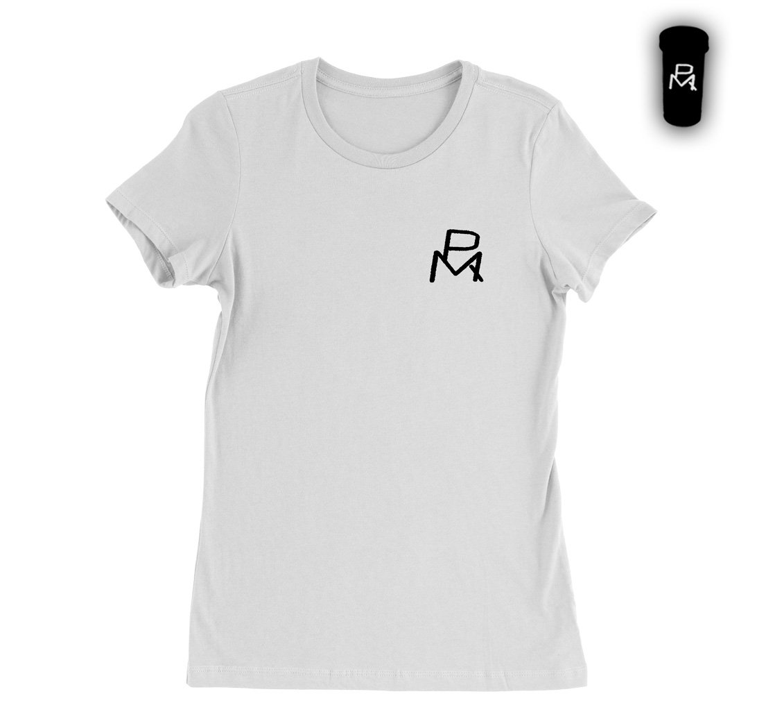 Image of WOMEN's WHITE CREW SIGNATURE T's