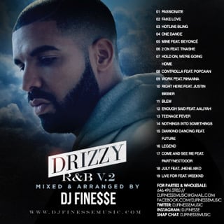 DJ FINESSE MIXTAPES — DRAKE R&B MIX VOL. 2 (FEATURES & COLLABOS)