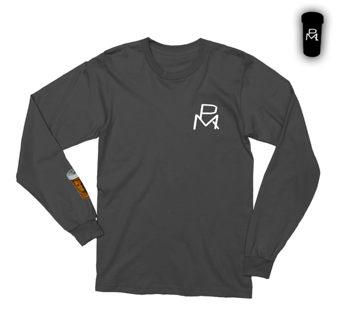 Image of MEN's BLACK LONG SLEEVE CREW SIGNATURE T's
