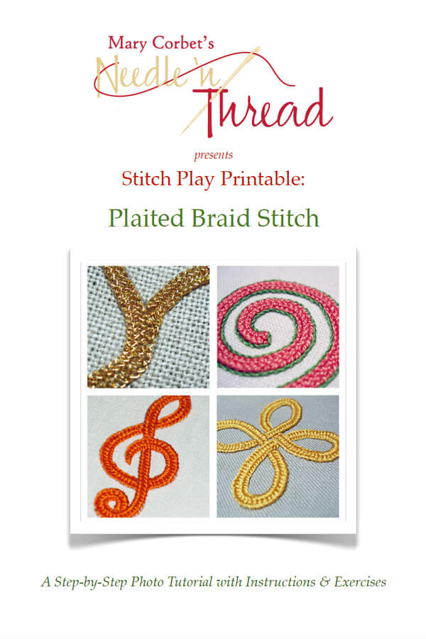 Mary Corbet's Needle 'n Thread — Plaited Braid Stitch Printable